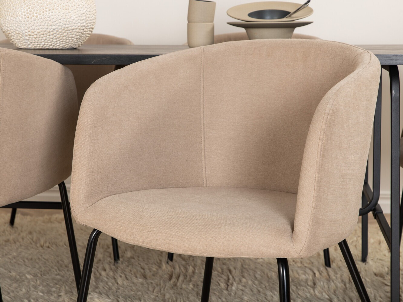 Essgruppe Dallas 2794 (Beige + Schwarz)