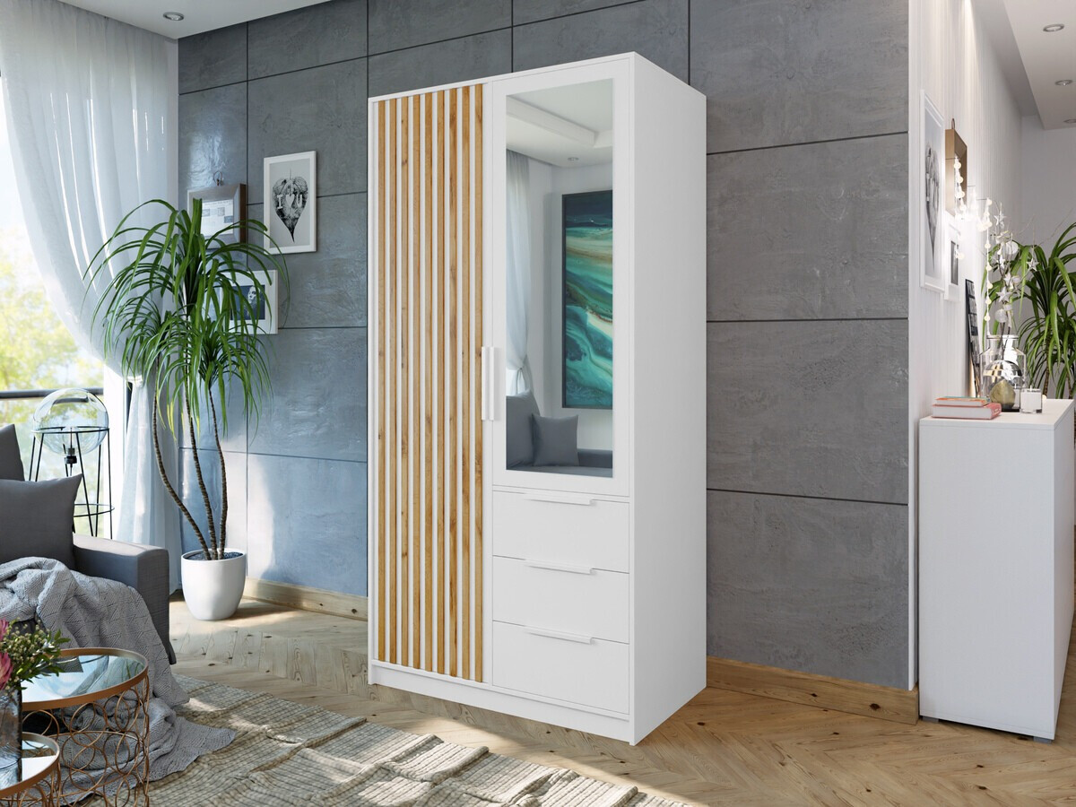 Kleiderschrank Collis III (Weiß)