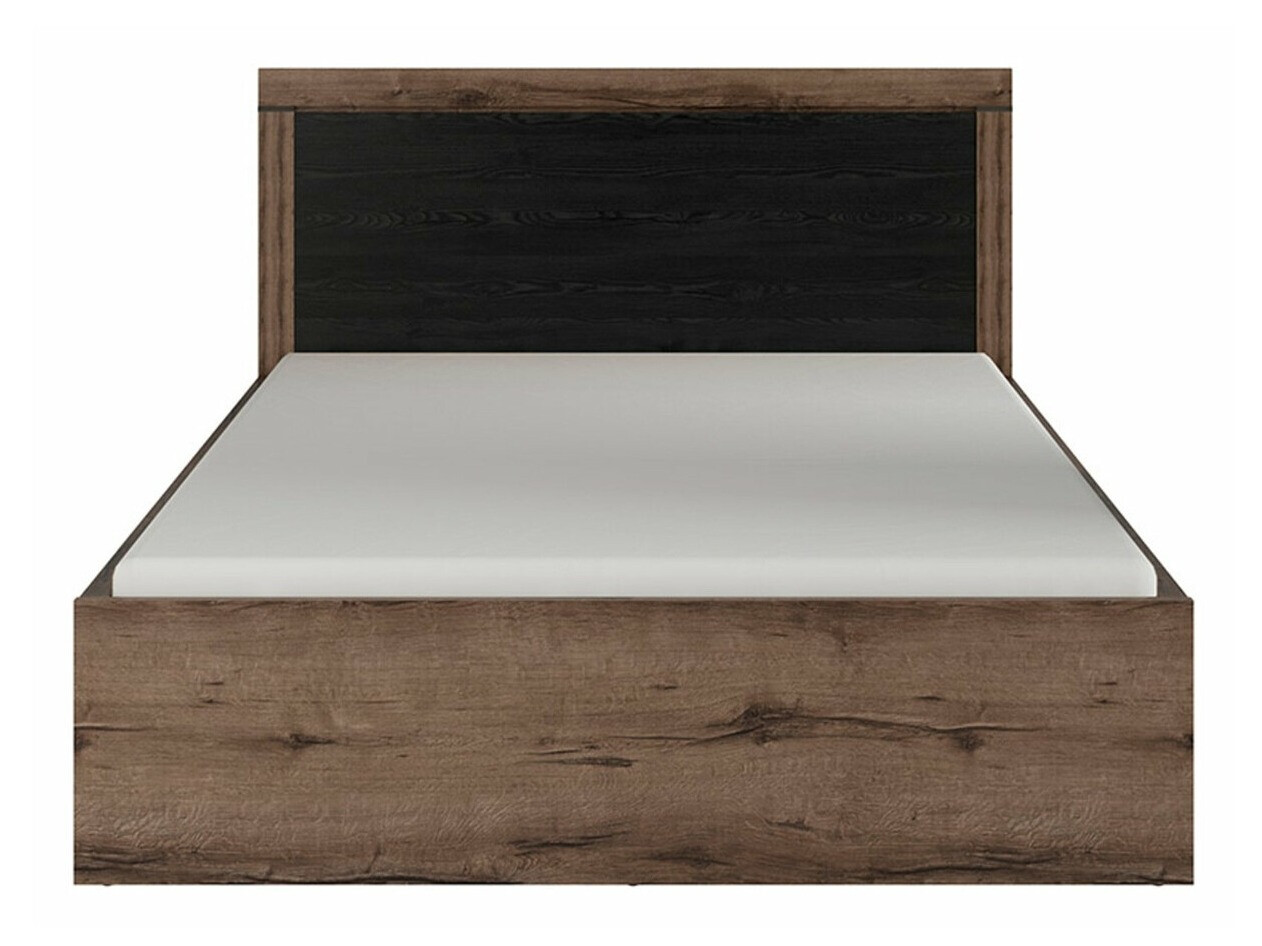 Bett Dunfelu 112 (Monastery Eichenholzoptik + Eichenholzoptik schwarz)