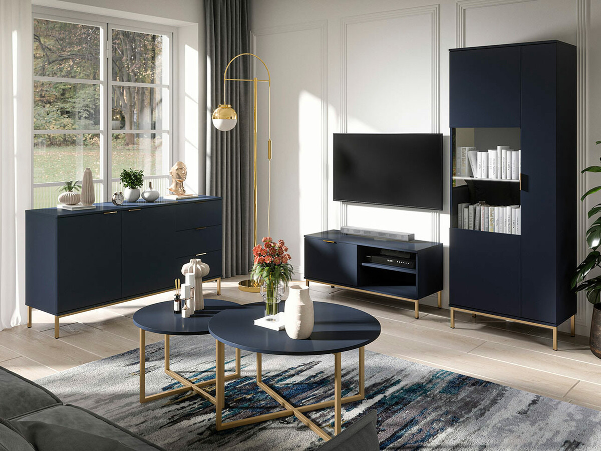 Couchtisch Providence R102 (Blau + Gold)