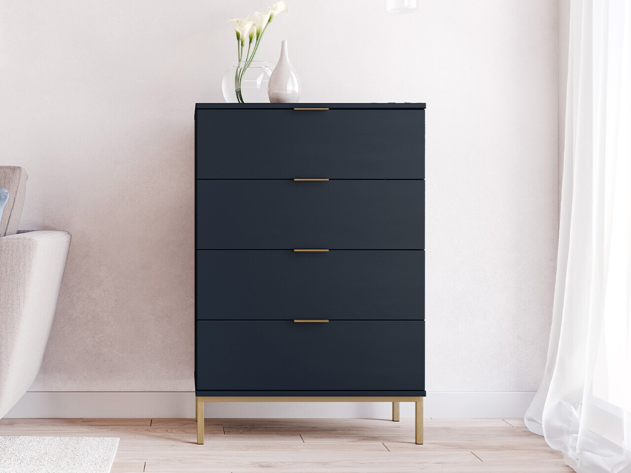 Kommoden Providence R101 (Blau + Gold)