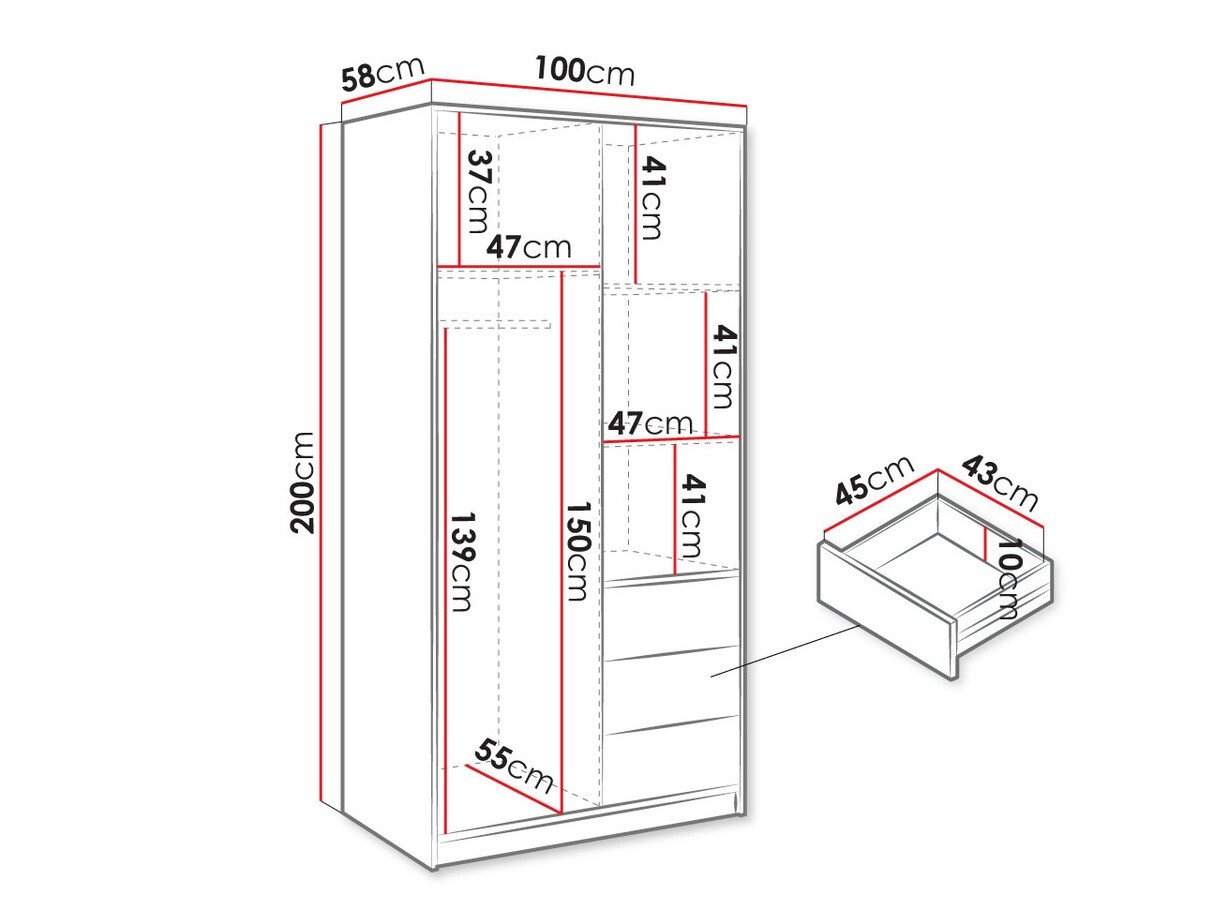 Kleiderschrank Collis III (Wotan Eiche)