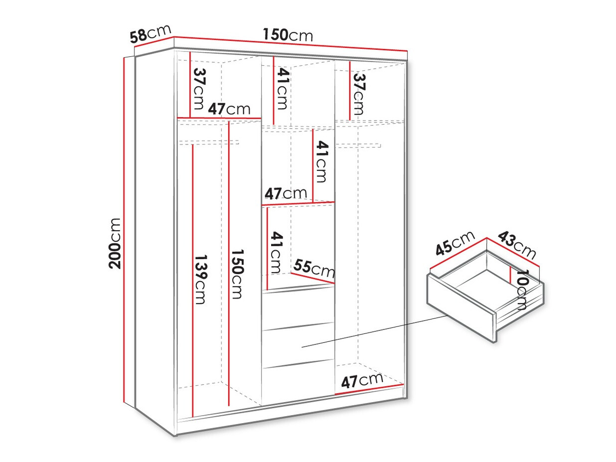 Kleiderschrank Collis IV (Wotan Eiche)