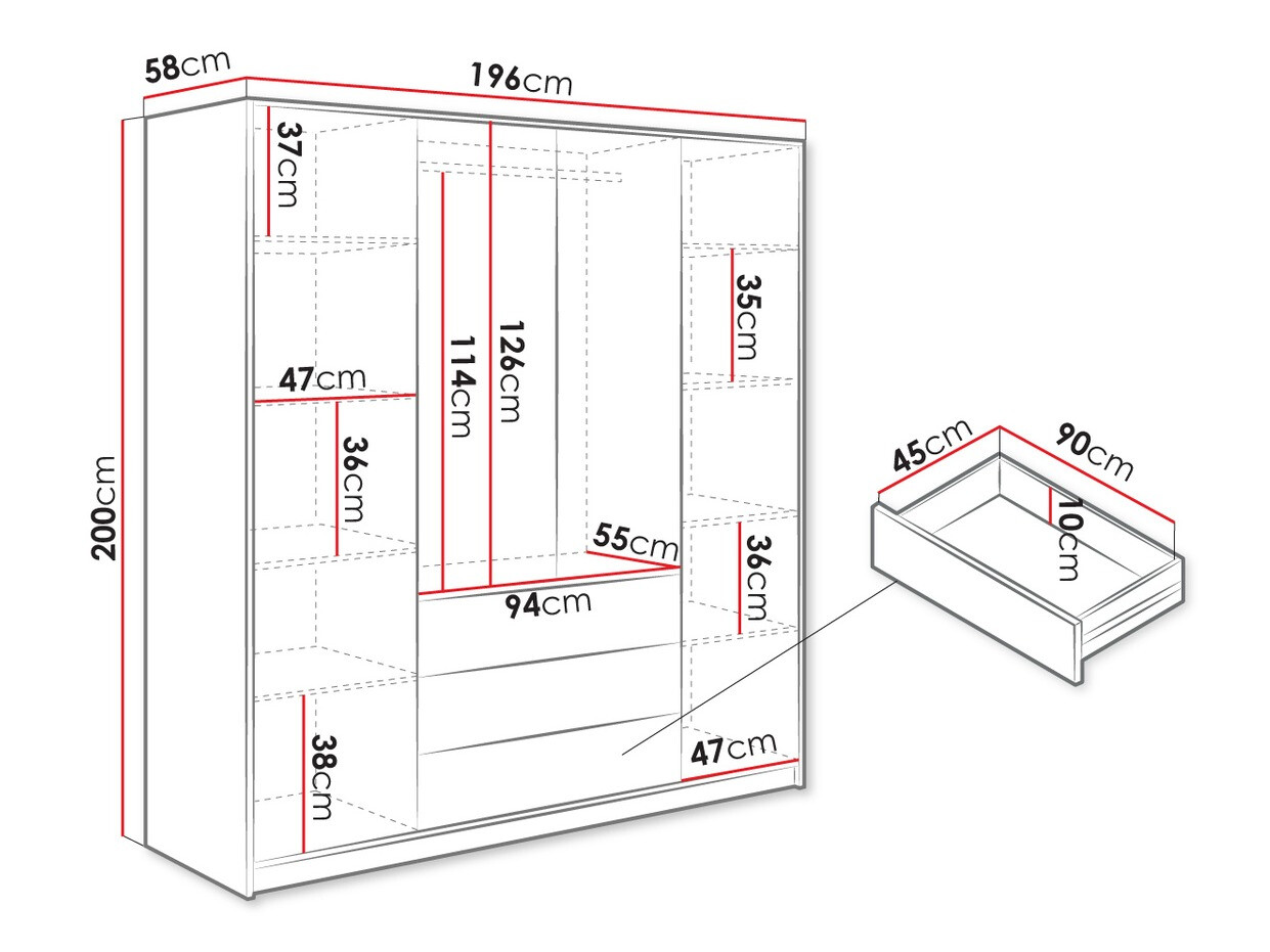 Kleiderschrank Collis V (Wotan Eiche)
