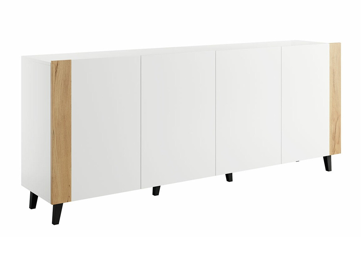 Sideboard Charlotte 183 (Weiß + Craft eichenholzoptik)