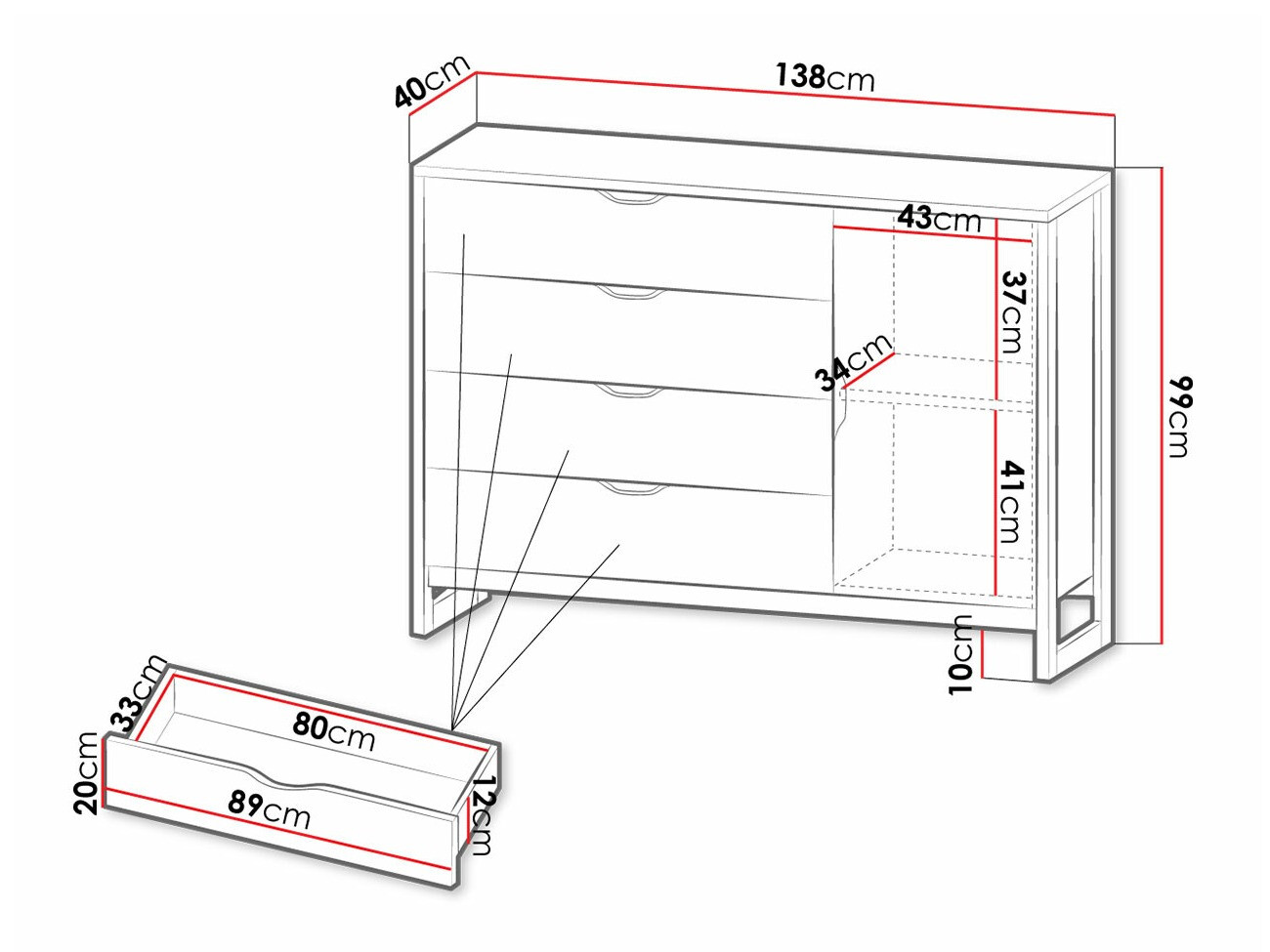 Kommoden Kingston D120
