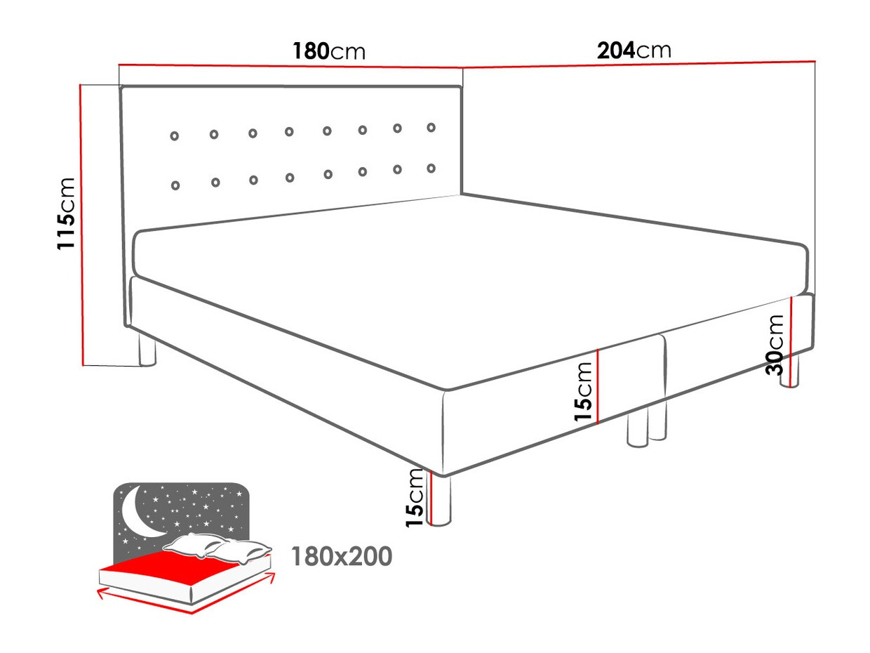 Boxspringbett Logan 100 (Solo 255)