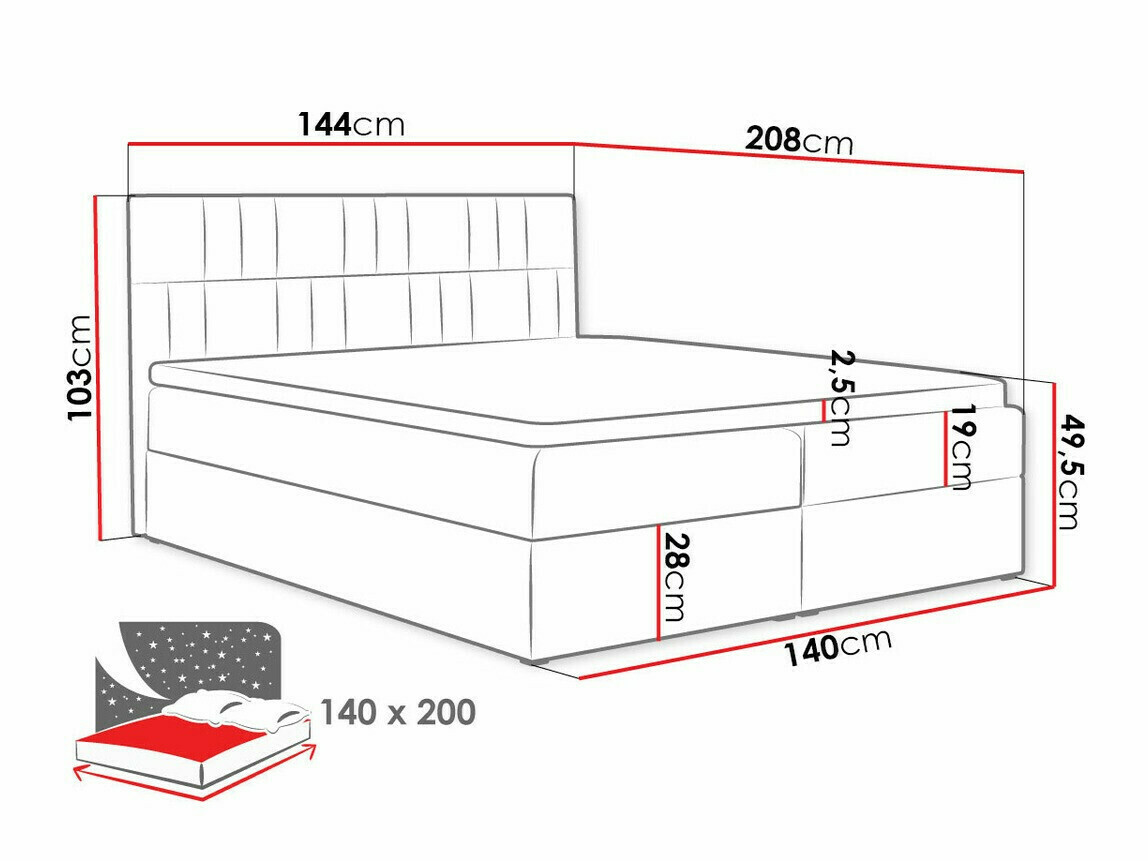 Boxspringbett Pons (Kronos 09)