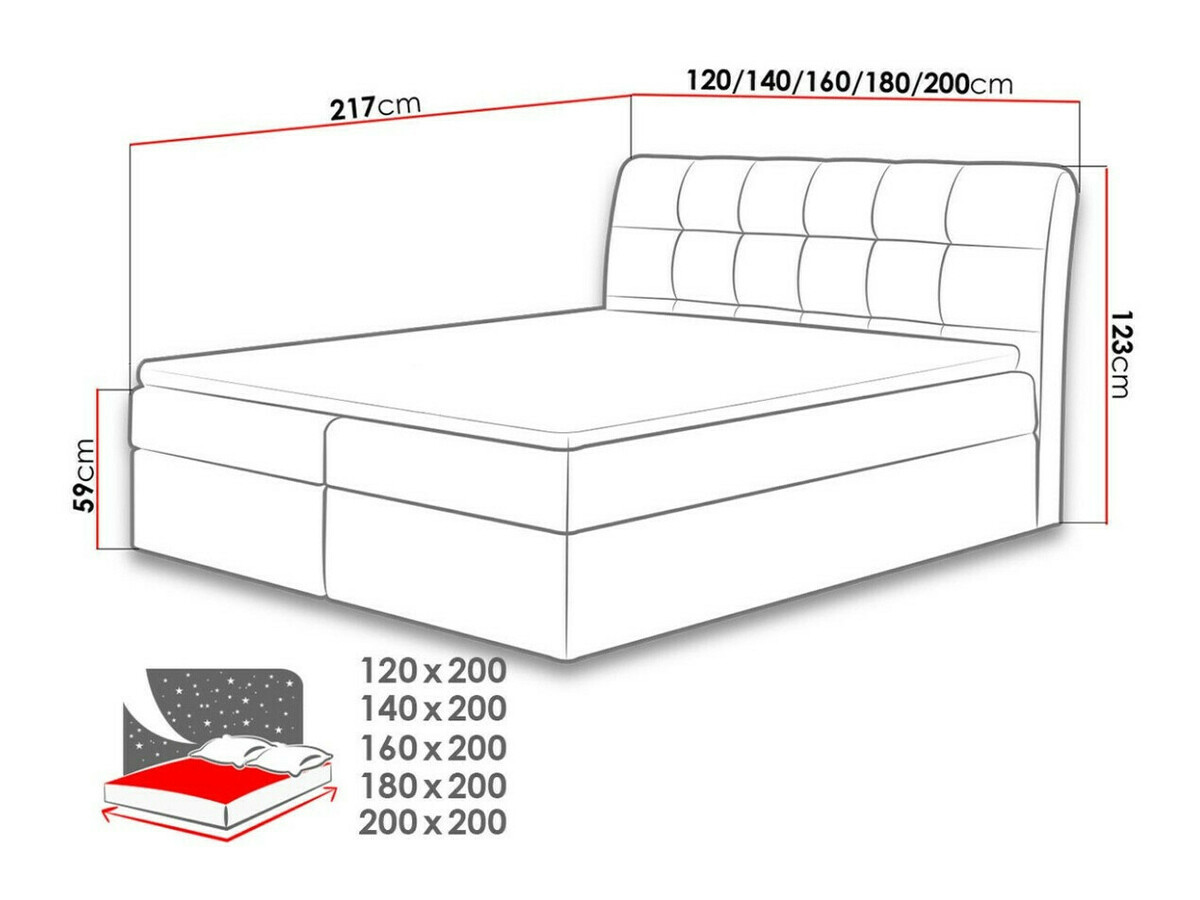 Boxspringbett Baltimore 110 (Soft 017)