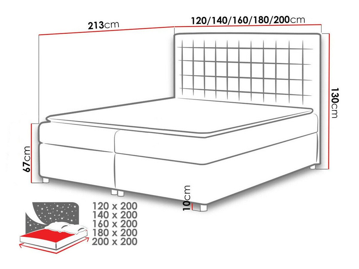 Boxspringbett Panis (Manila 04)