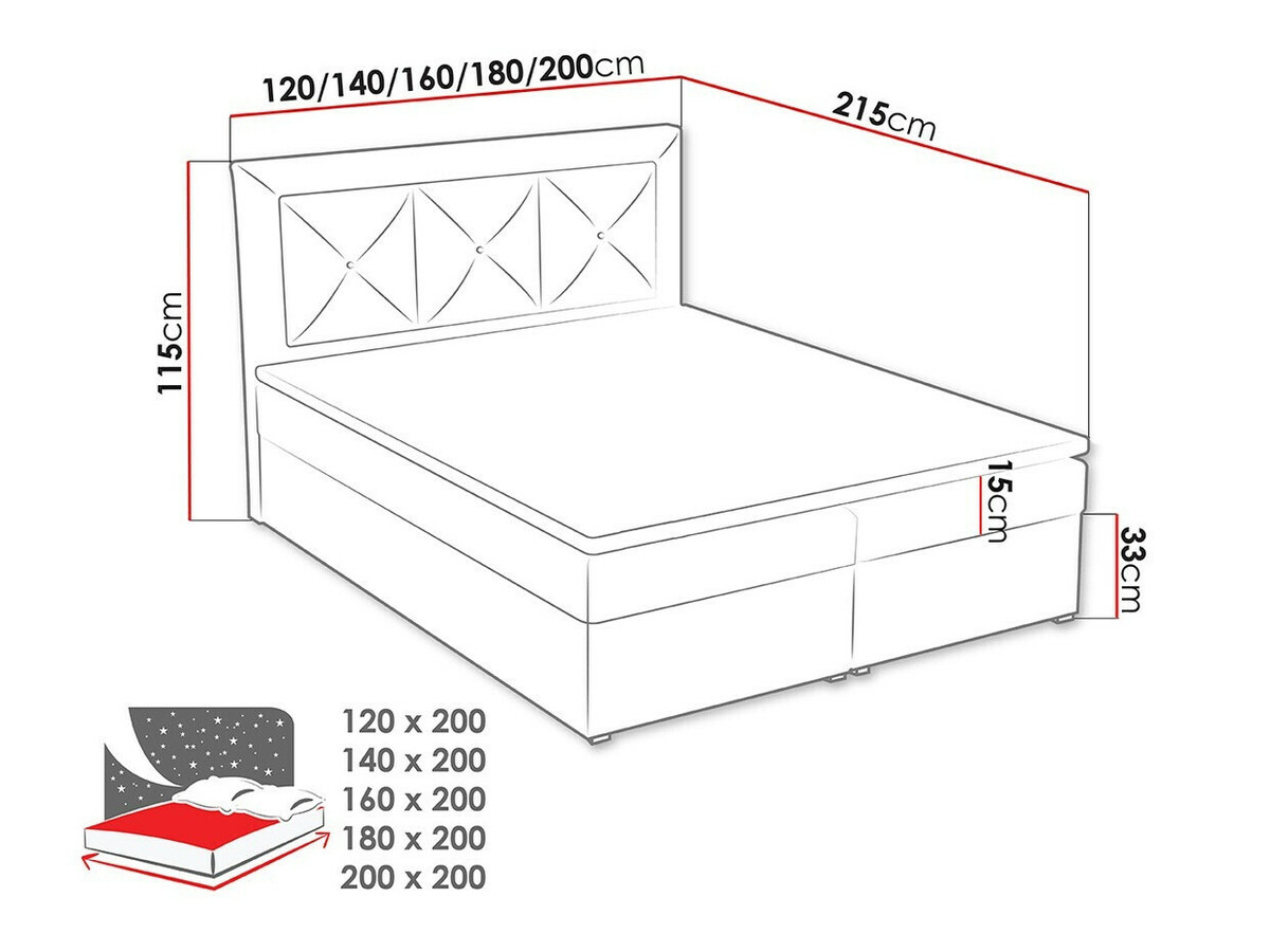Boxspringbett Pomona 113 (Victoria 14 866)