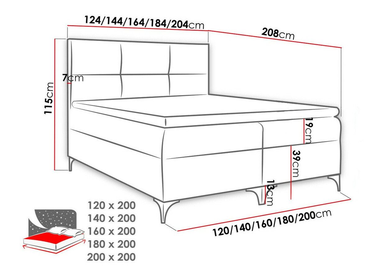 Boxspringbett Mare (Magic Velvet 2260)