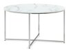 Couchtisch Concept 55 203 (Weißer Marmor + Silber)
