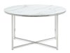 Couchtisch Concept 55 203 (Weißer Marmor + Silber)