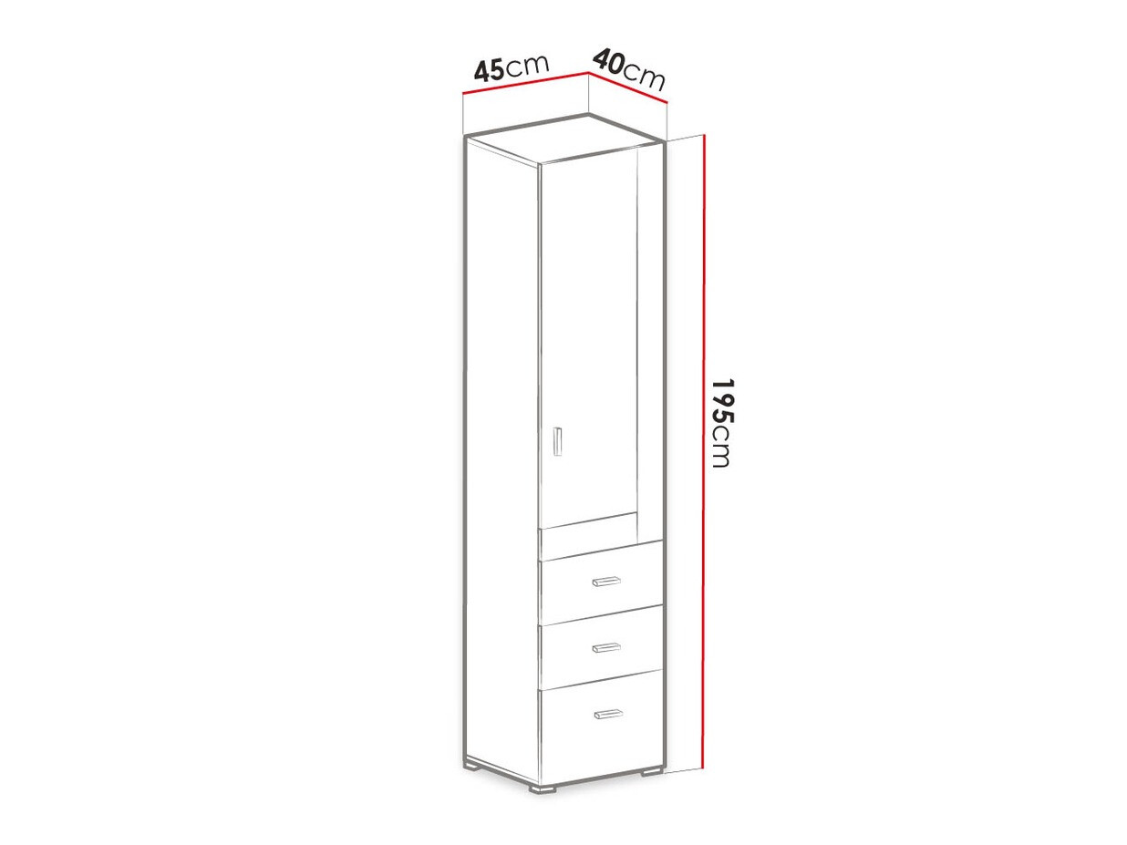 Regal Omaha D126 (Kiefernholzoptik gebleicht + Braun)