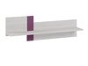 Wandregal Omaha D115 (Kiefernholzoptik gebleicht + Lila)
