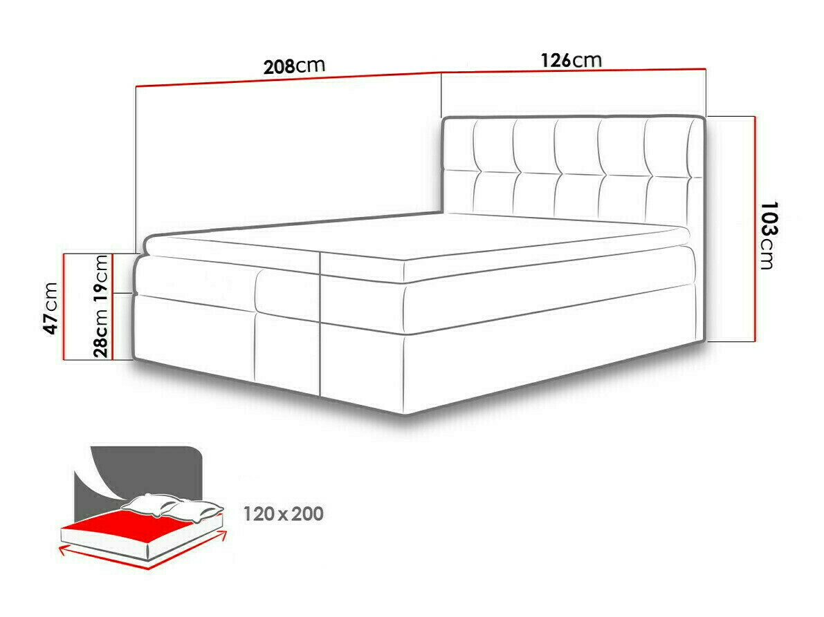 Boxspringbett Aedes (Rico 1)