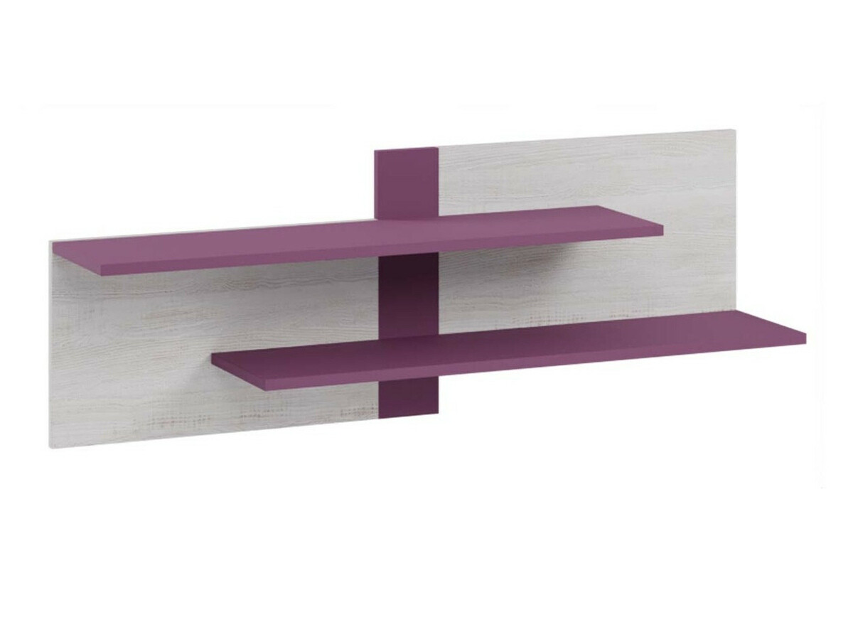 Kinderzimmer-Set Omaha D142 (Lila + Kiefernholzoptik gebleicht)