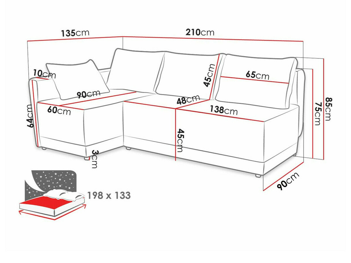 Ecksofa Columbus 149 (Mono 248)