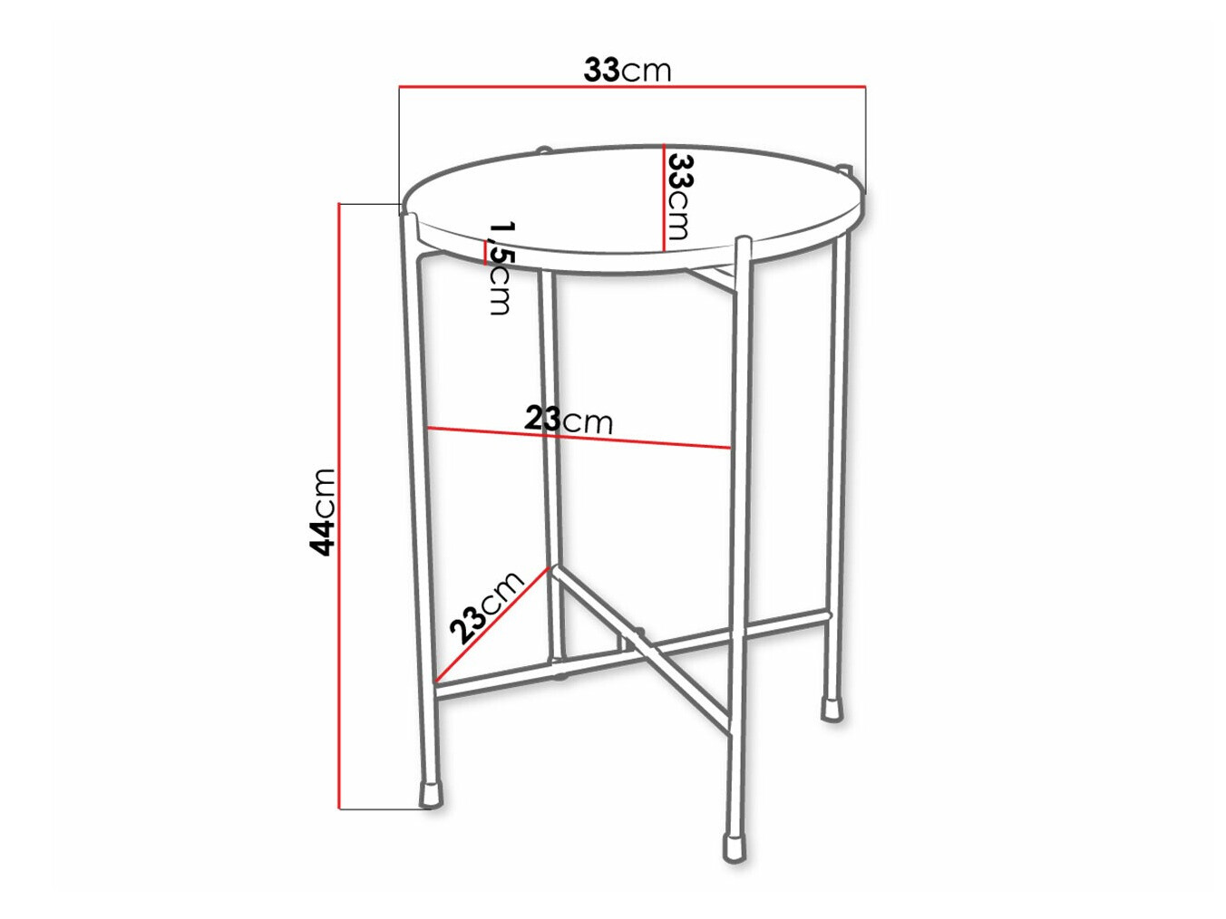 Beistelltisch Comfivo 224 (Schwarzer Marmor + Schwarz)