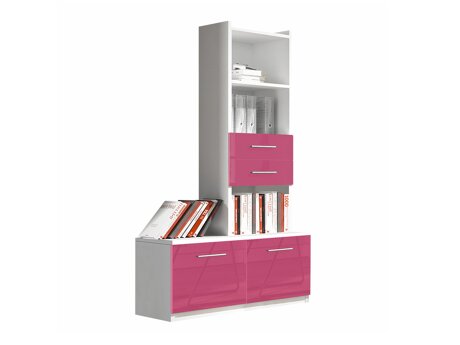 Regal Salmere 105 (Weiß + Rosa glänzend)