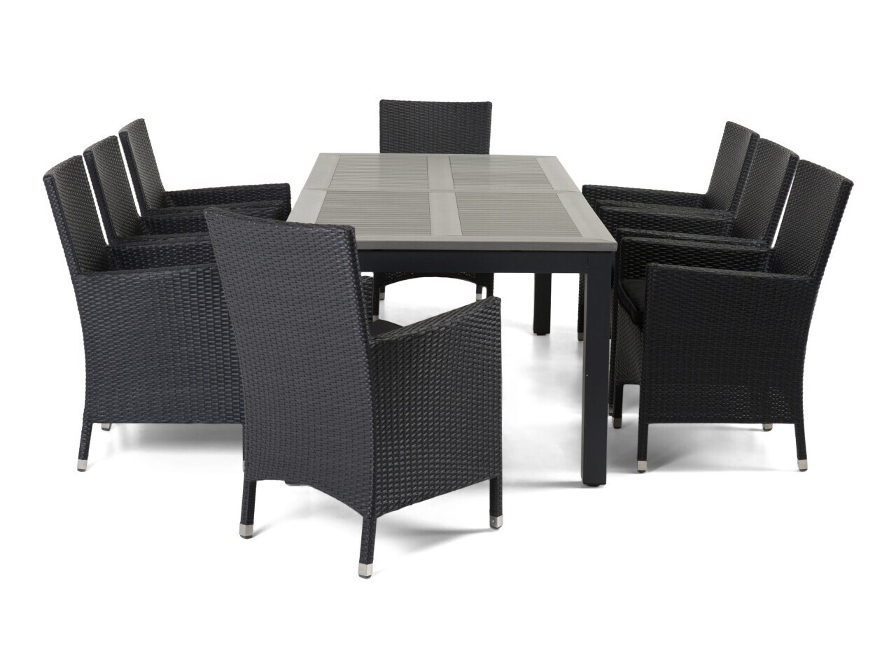 Tisch und Stühle Comfort Garden 1320 (Schwarz)