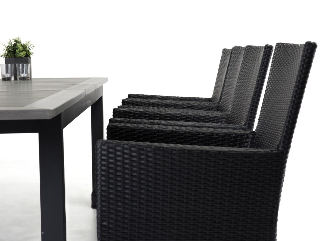Tisch und Stühle Comfort Garden 1320 (Schwarz)