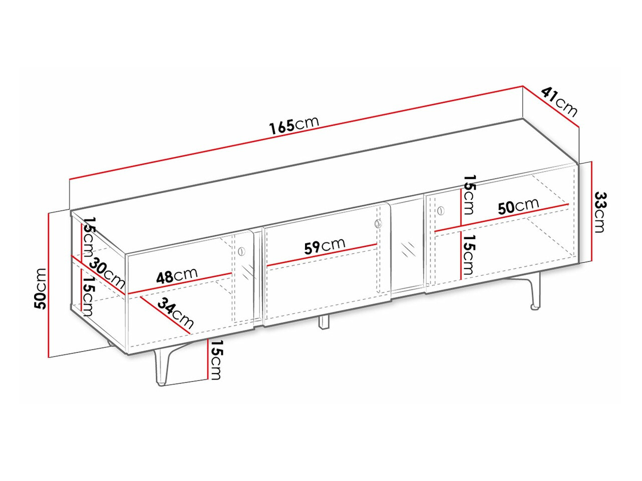 TV-Möbel Fresno AF104 (Blau)