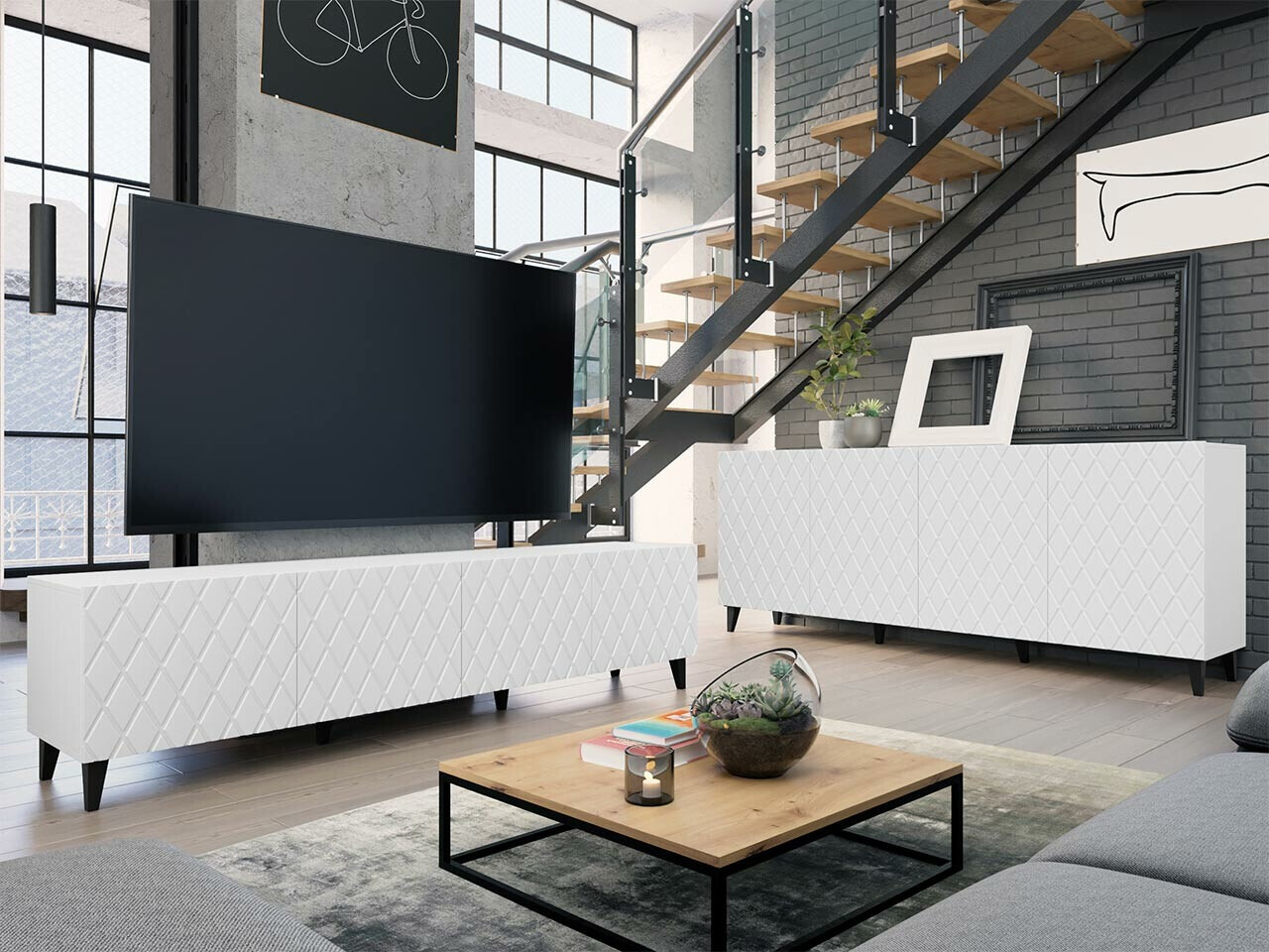 Wohnzimmer-Sets Charlotte 188 (Weiß)