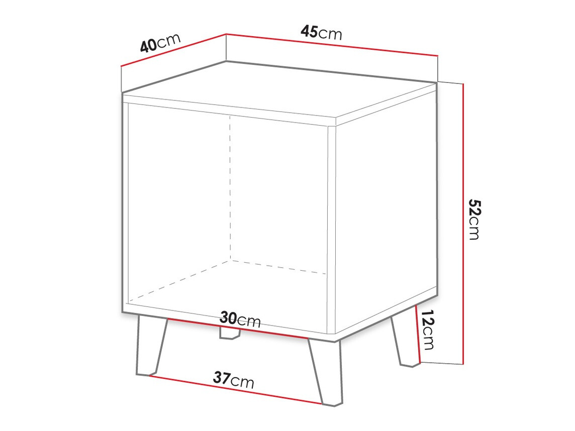 Set mit Nachttischen Comes (Wotan Eiche)