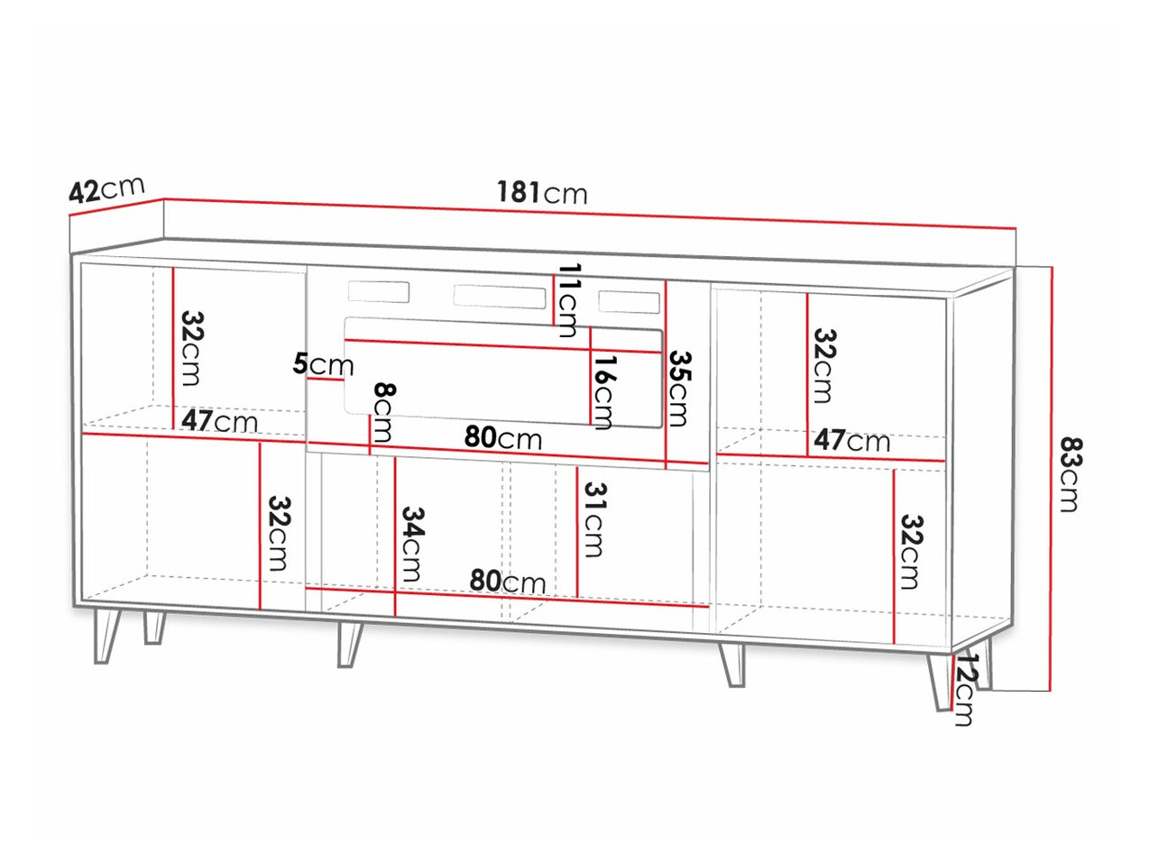 Sideboard Comes I (Anthrazit)