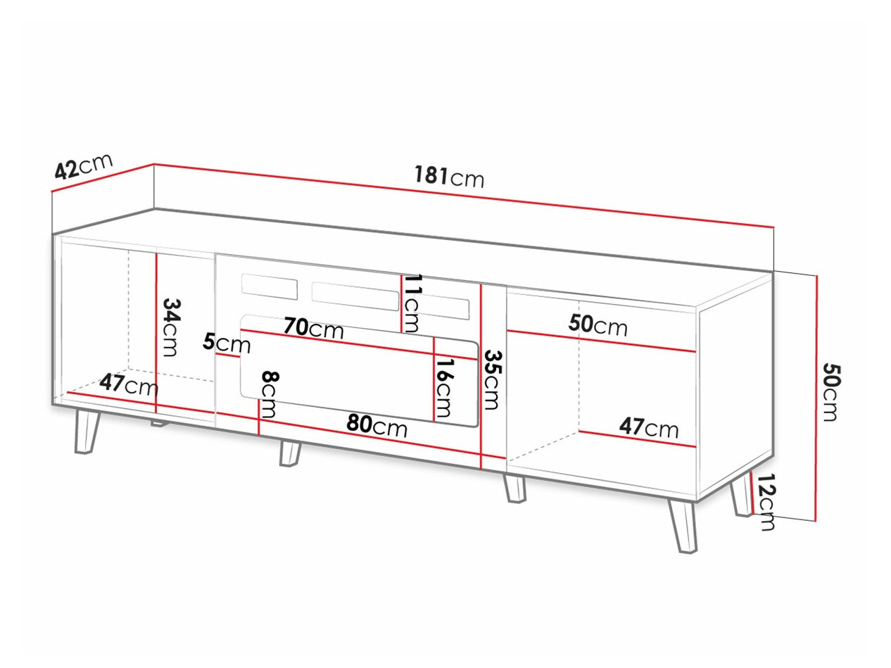 TV-Möbel Comes II (Anthrazit)