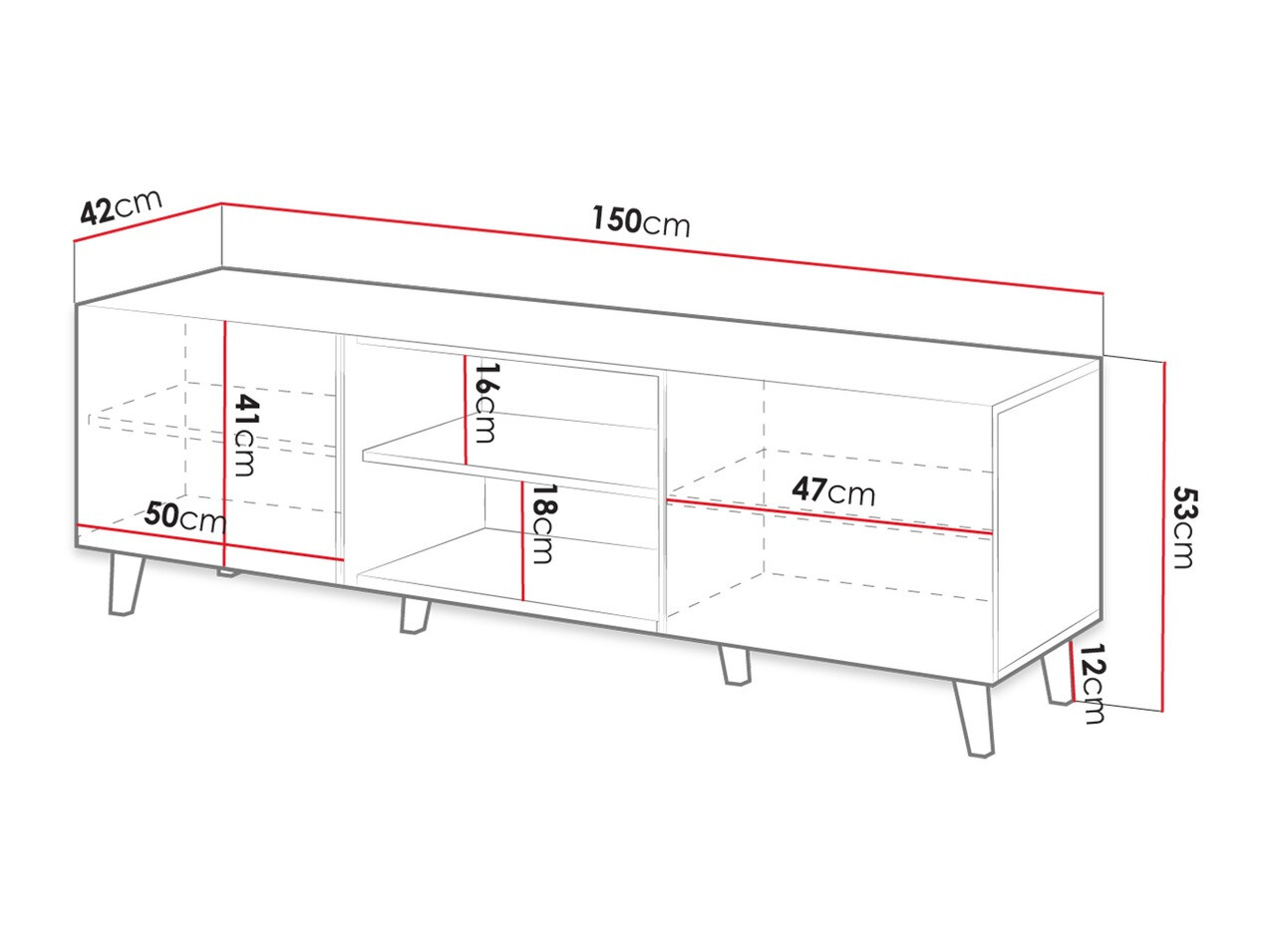 TV-Möbel Comes (Wotan Eiche)