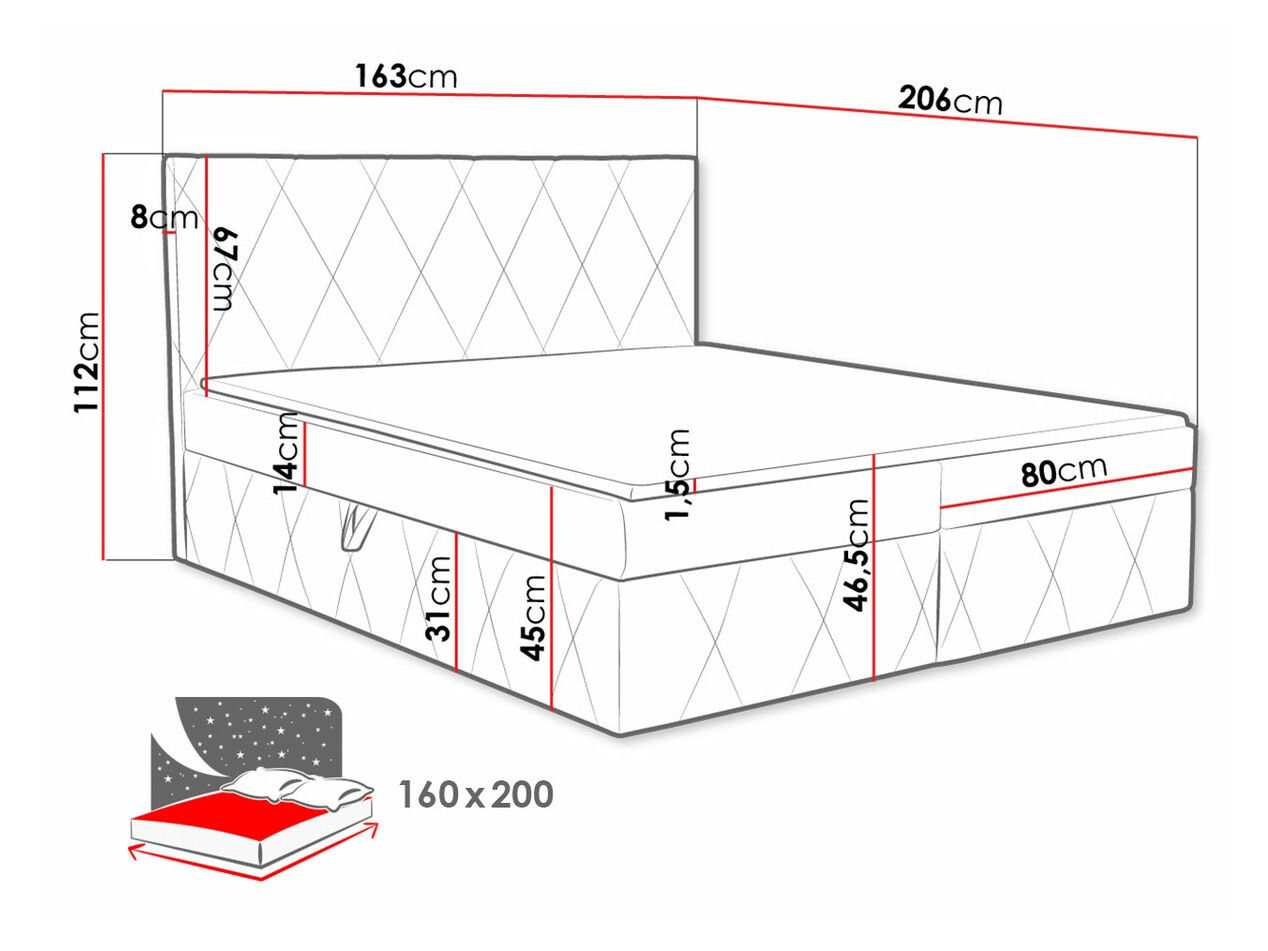 Boxspringbett Comfivo 225 (Magic Velvet 2225)