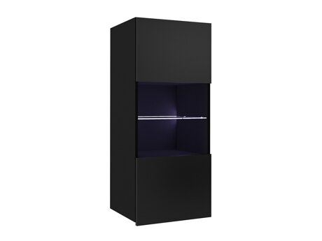 Hängeschrank Tivdalu 102 (Schwarz + Schwarz glänzend)