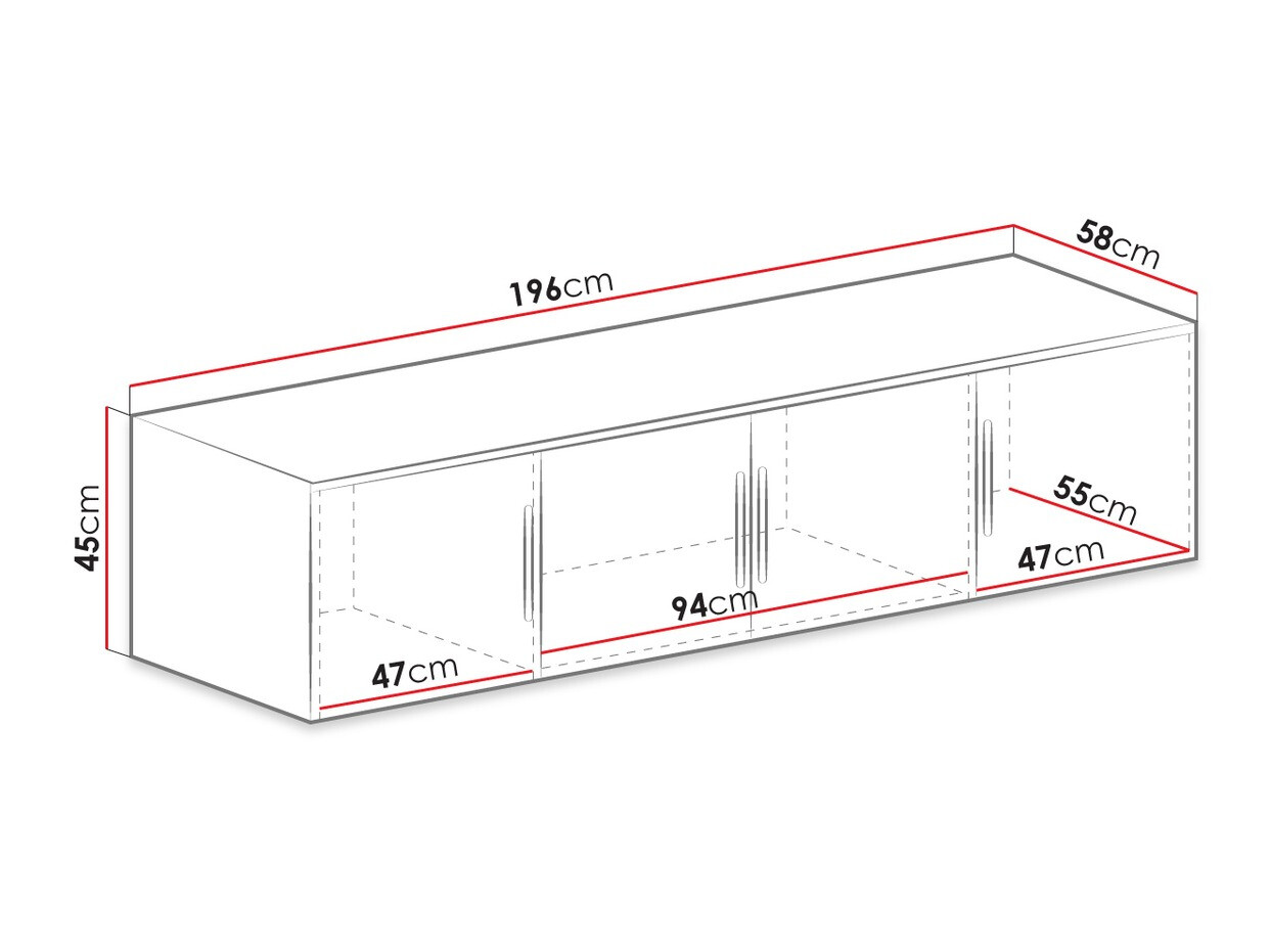 Kleiderschrank Dortivu I (Graphit)