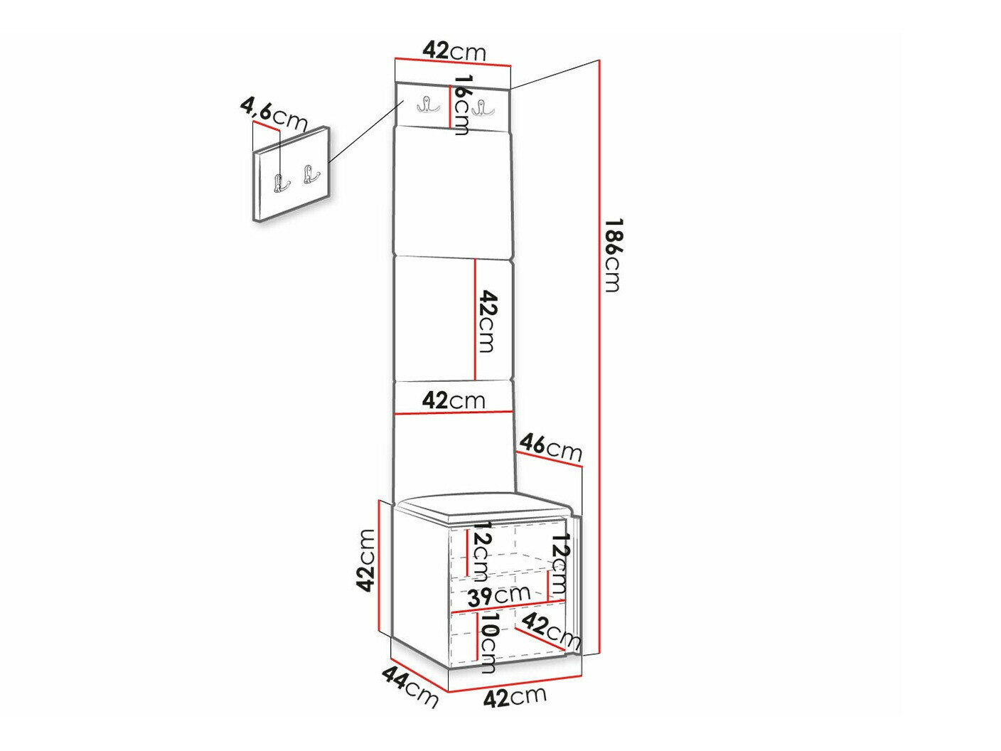 Flurgarnitur Hartford 386 (Weiß)