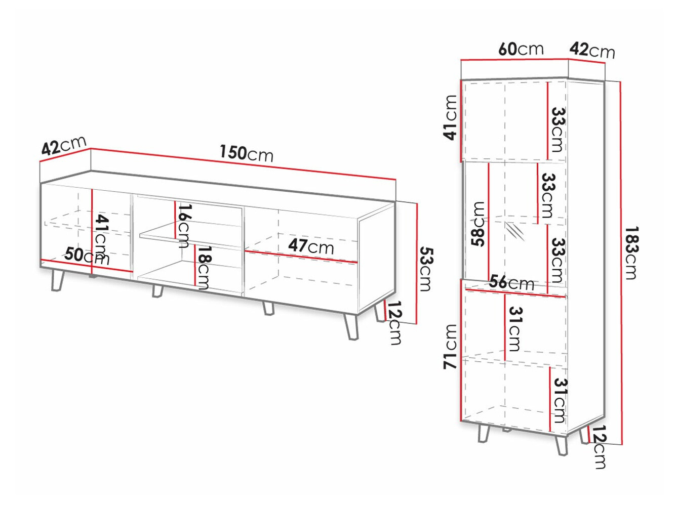 Wohnzimmer-Sets Dicto I (Schwarz)