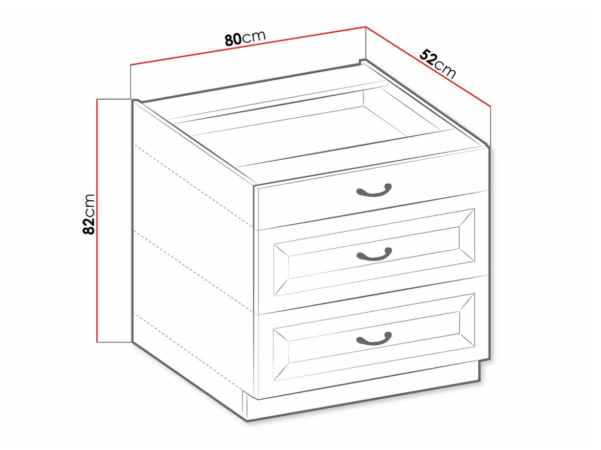 Modularer Schrank mit Schubladen Retro Grey 120