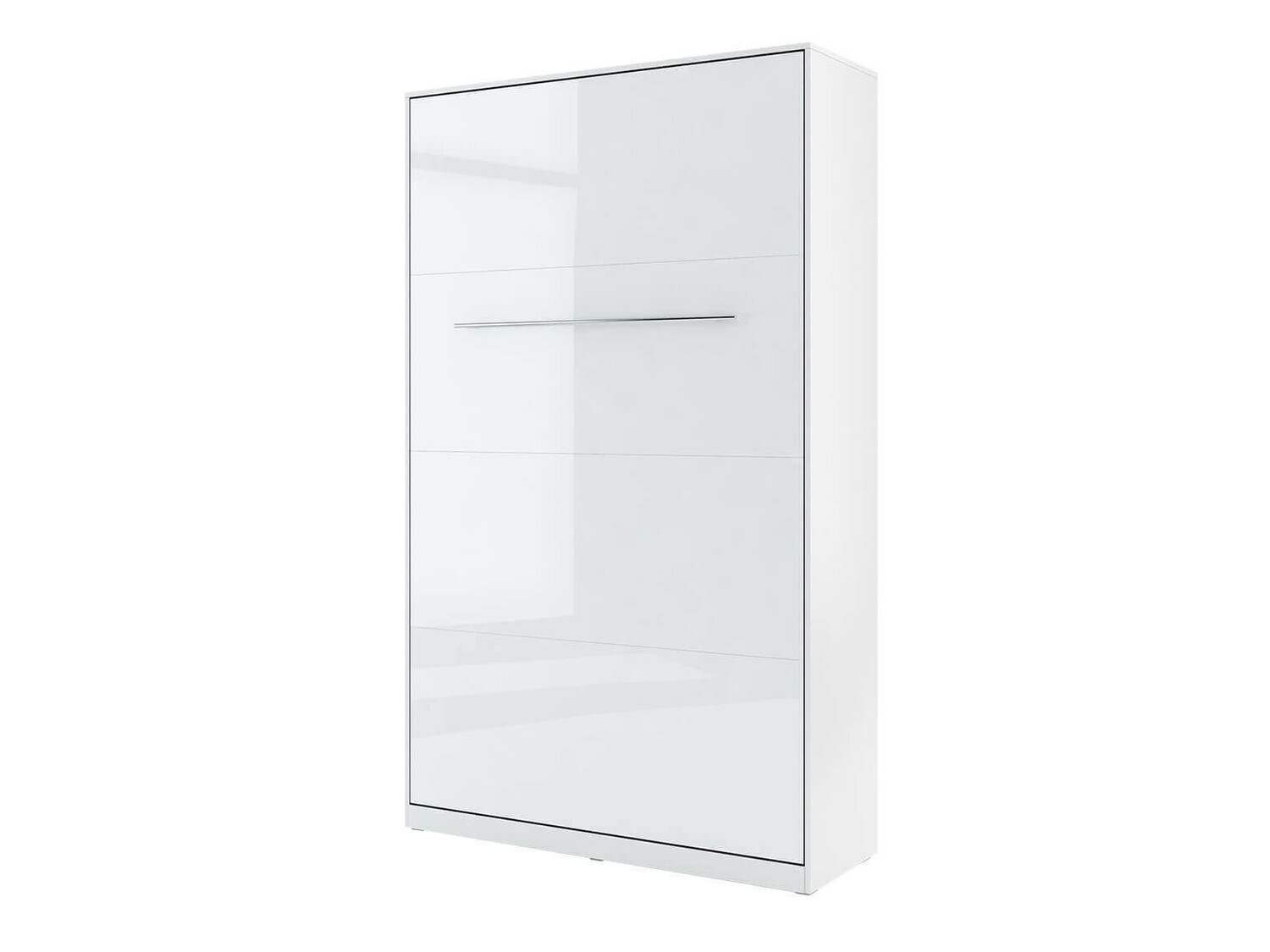 Schrankbett Concept Pro Lenart III (Weiß + Weiß glänzend)