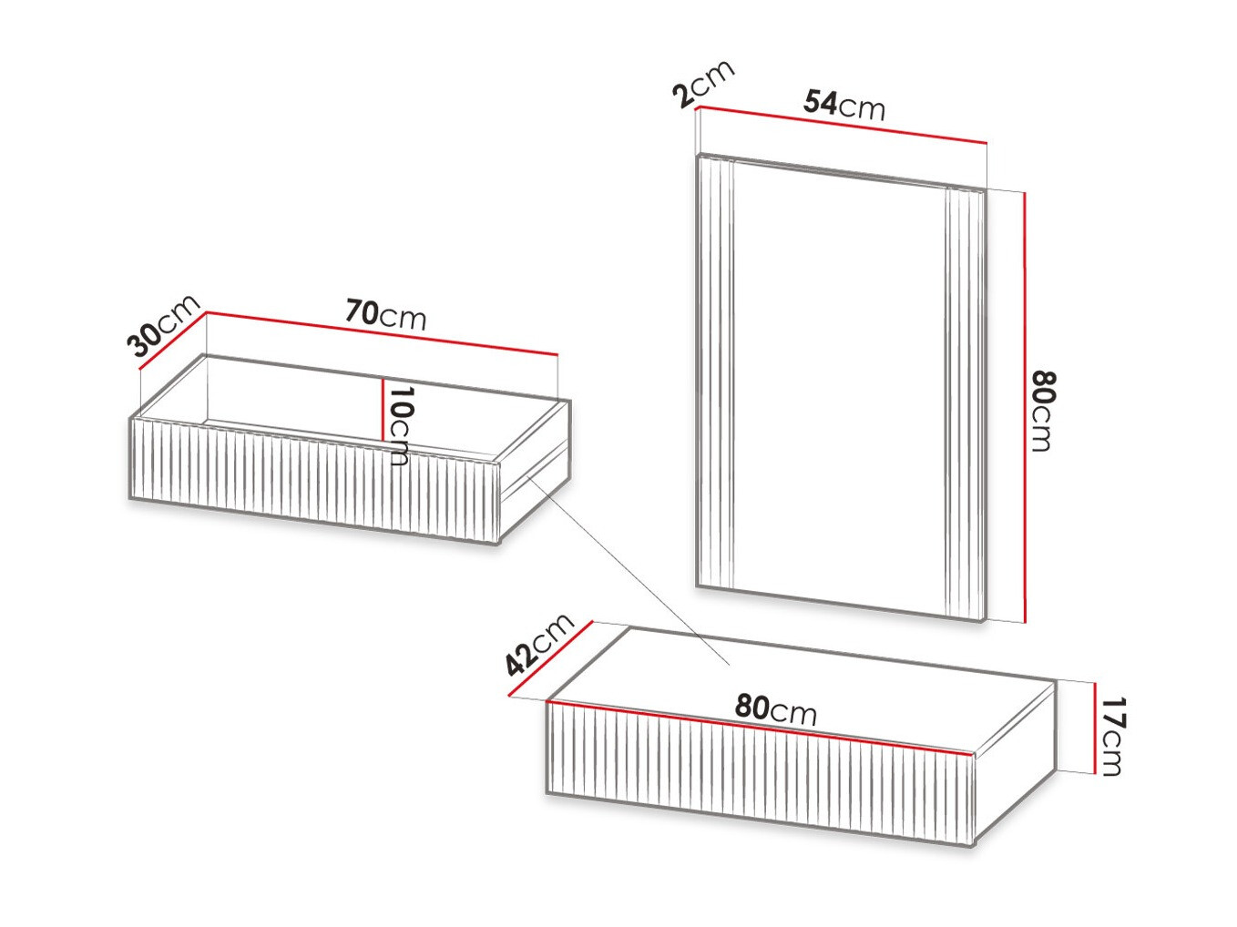Schminktisch Dicto (Weiß)