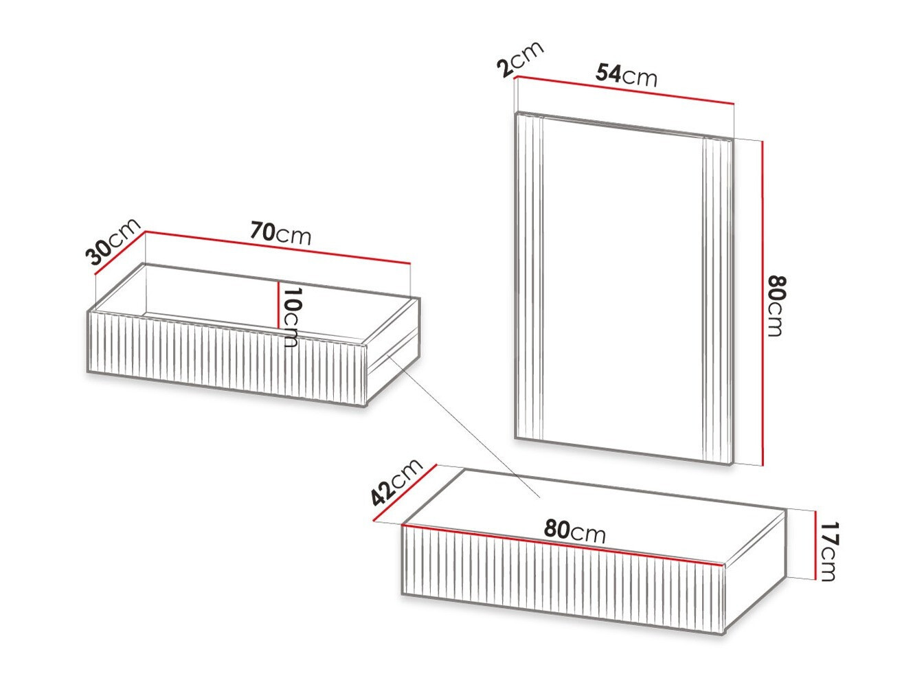 Schminktisch Levmari 111 (Schwarz)