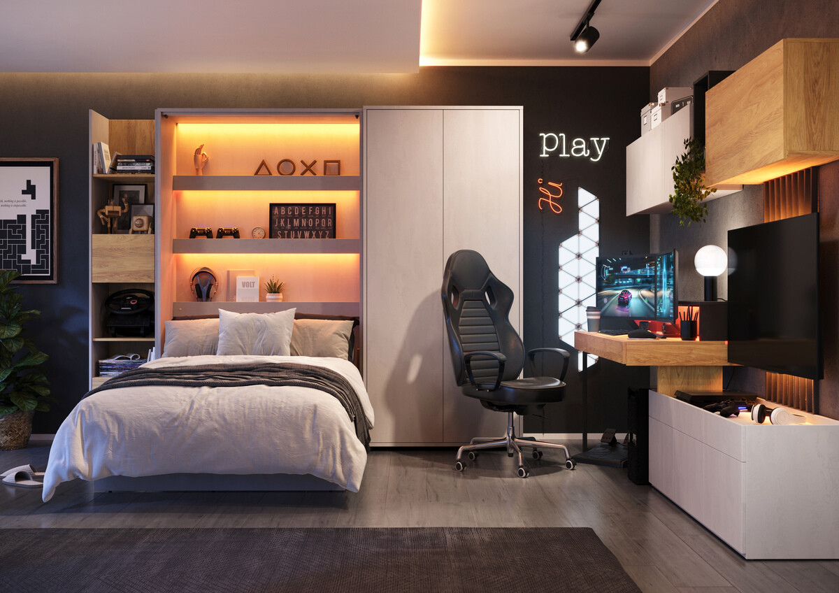 Schrankbett Concept Pro Lenart I (90 x 200 cm)