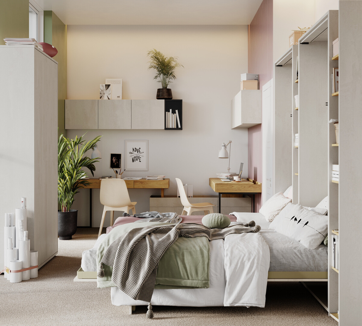 Schrankbett Concept Pro Lenart I (90 x 200 cm)