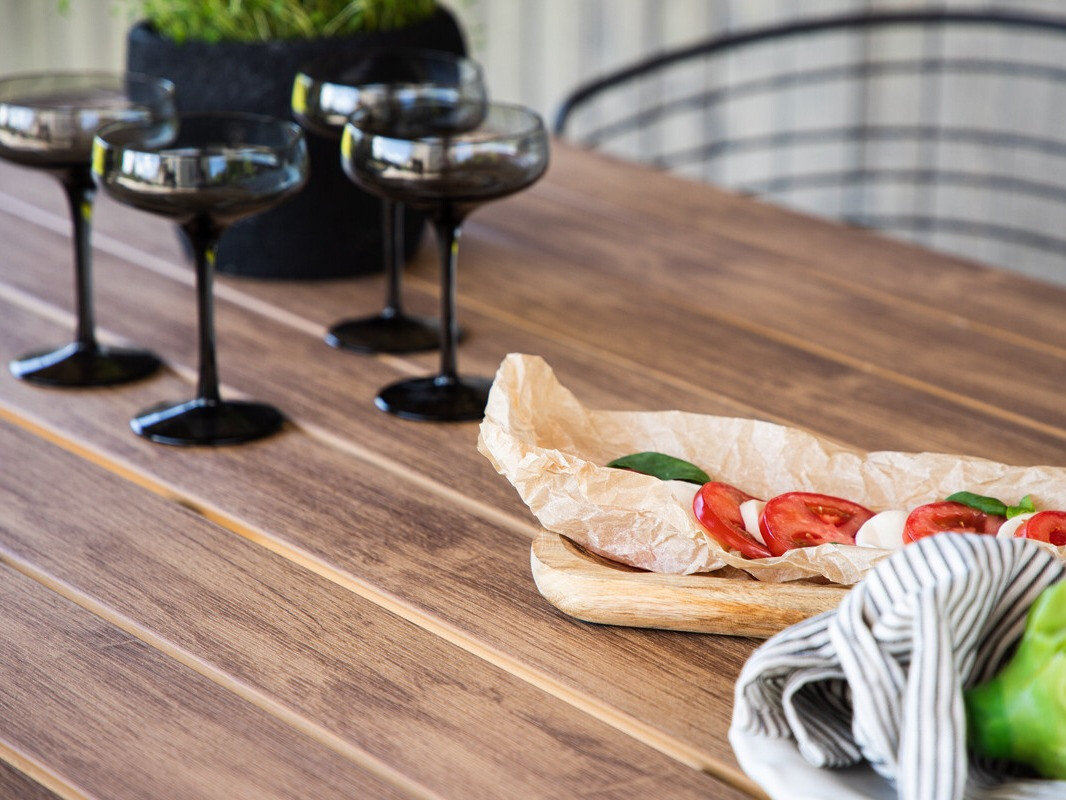 Gartentisch Dallas 3890 (Schwarz + Braun)