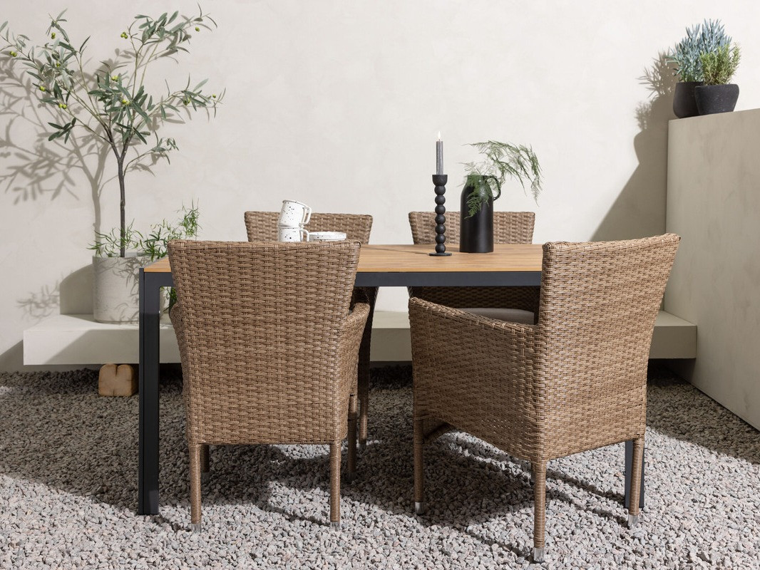 Tisch und Stühle Dallas 3613 (Hellbraun)