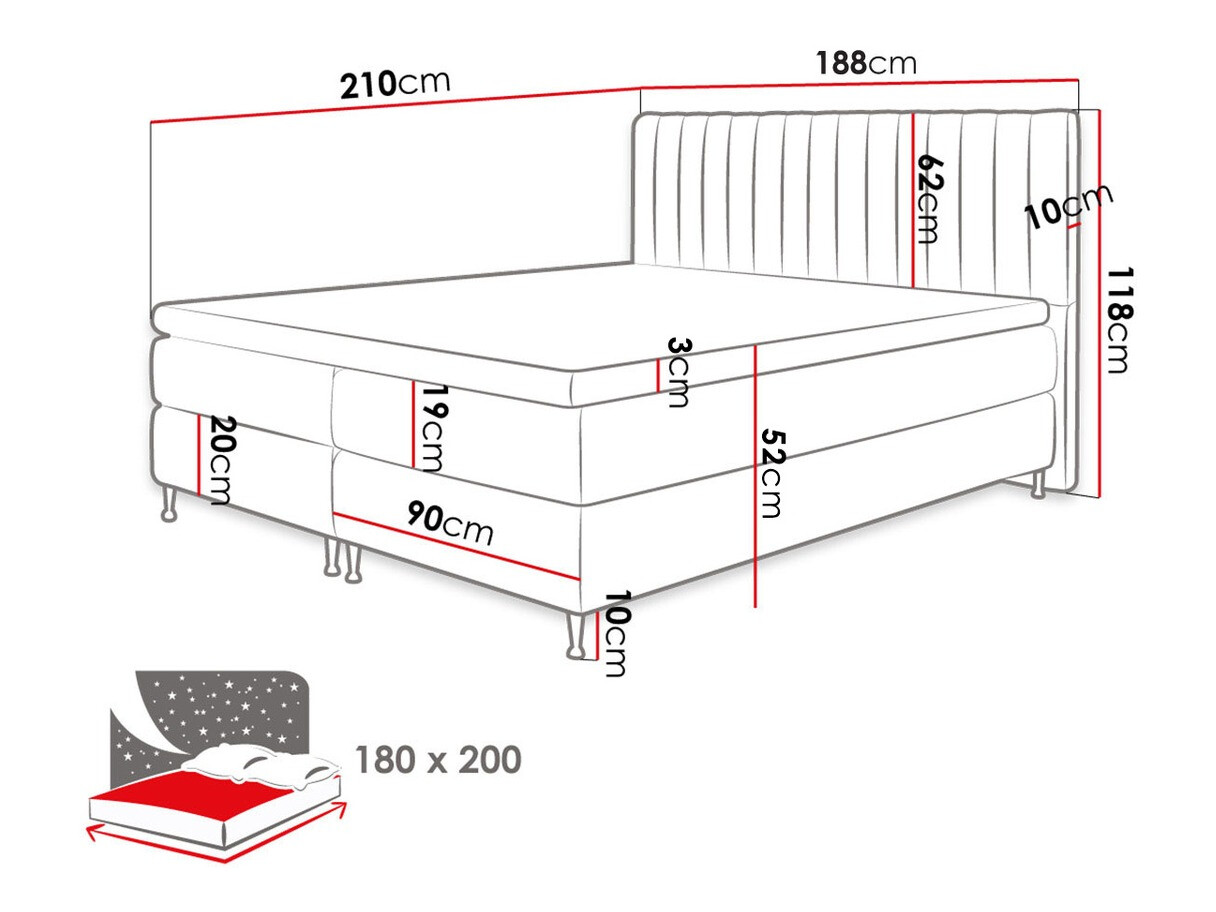 Boxspringbett ComfiDream Fjorina (Fresh 13)