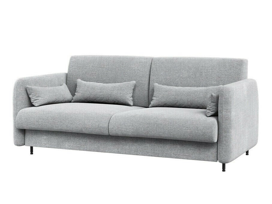 Schrankbett Concept Pro Lenart VII (Weiß glänzend + Grau)