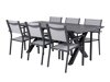 Tisch und Stühle Dallas 3641 (Grau + Schwarz)