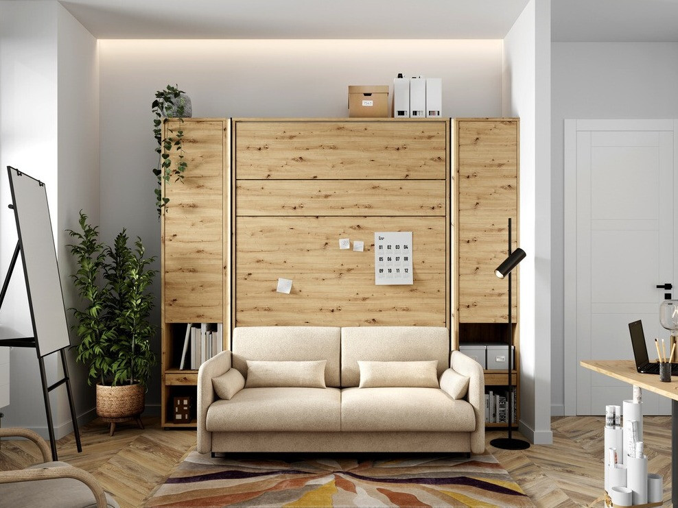 Möbel-Set Concept Pro Lenart Levfere 139 (Artisan Eichenholzoptik + Beige)